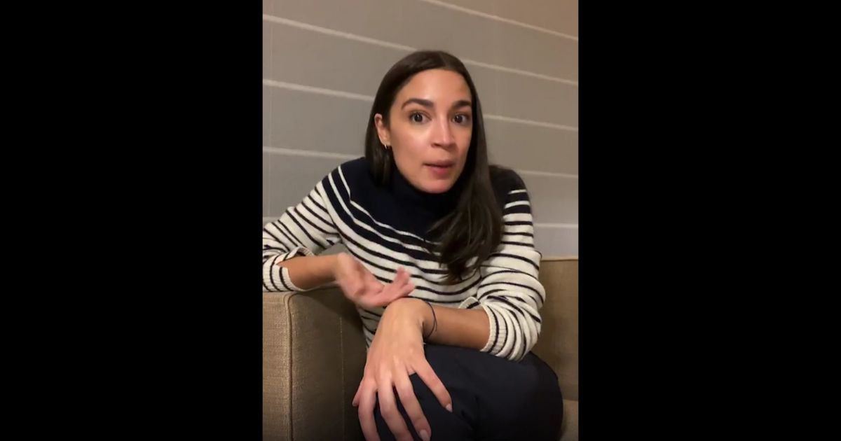 This Instagram screen shot from Alexandria Ocasio-Cortez's account shows her discussing LGBT issues in Japan.